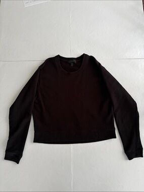 J. Crew Black Long-Sleeve Crewneck Sweatshirt Sm